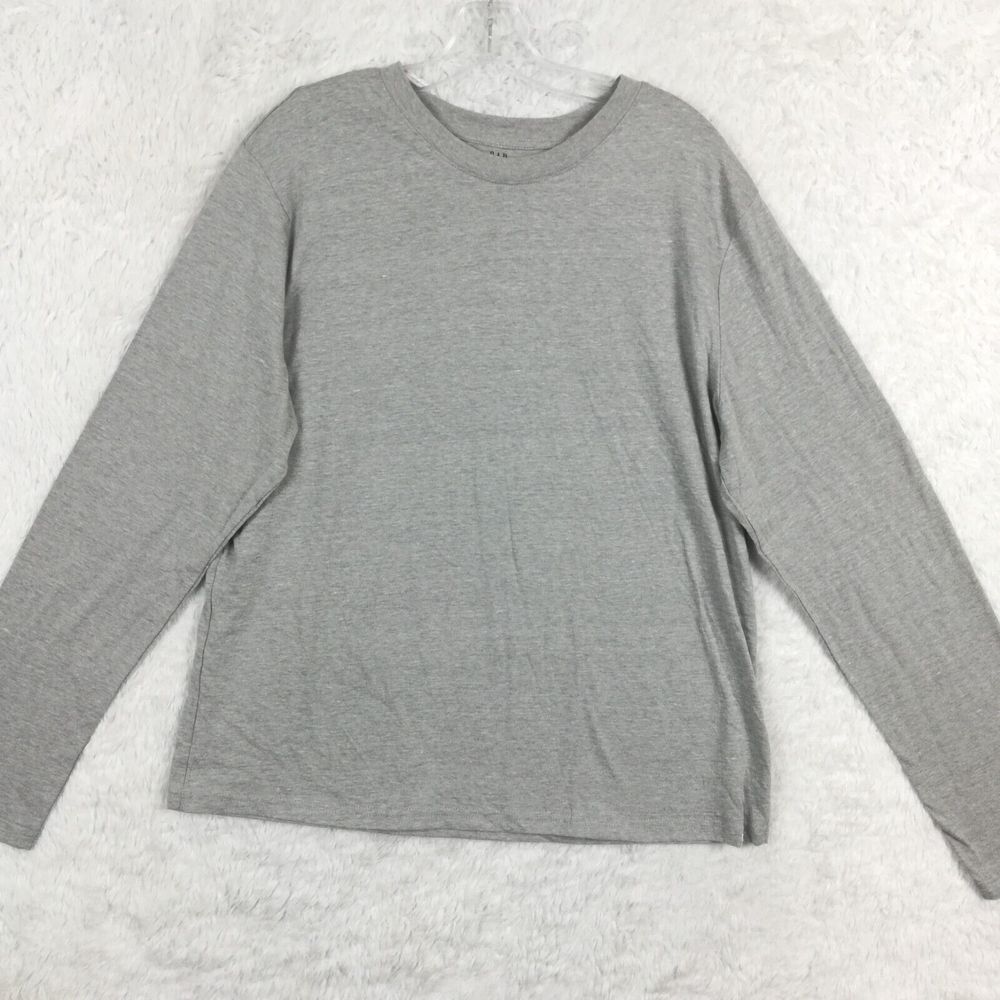 Gap Mens Sleepwear Shirt Long‎ Sleeve Tee Heather Gray Crew Neck Loungewear L